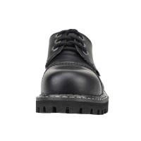 Angry Itch 03-Loch Leder Schuhe Schwarz Größe 42