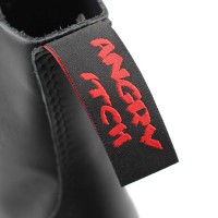 Angry Itch 08-Loch Leder Stiefel Schwarz Größe 45