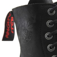 Angry Itch 08-Loch Leder Stiefel Vintage Schwarz Größe 37
