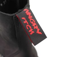 Angry Itch 08-Loch Leder Stiefel Vintage Schwarz Größe 37