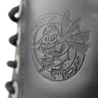 Angry Itch 10-Loch Leder Stiefel Schwarz Größe 38