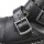Angry Itch 14-Loch 5-Buckle Leder Stiefel Schwarz Größe 41