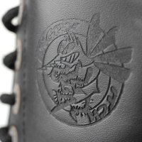 Angry Itch 08-Loch Leder Stiefel Schwarz Größe 43