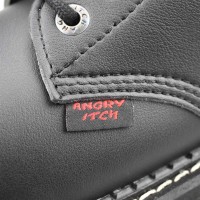Angry Itch 08-Loch Vegane PU Stiefel Schwarz Größe 48