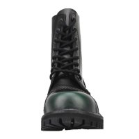 Angry Itch 08-Loch Leder Stiefel Dark Green Rub-Off Größe 41