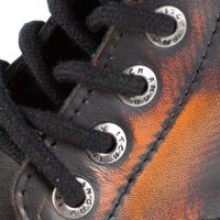 Angry Itch 08-Loch Leder Stiefel Orange Rub-Off Größe 39