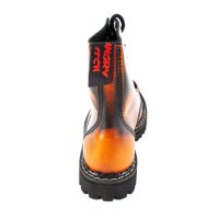 Angry Itch 08-Loch Leder Stiefel Orange Rub-Off Größe 40