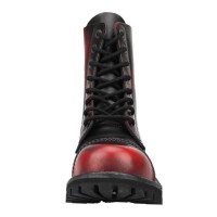 Angry Itch 08-Loch Stiefel Leder Red Rub-Off Größe 37