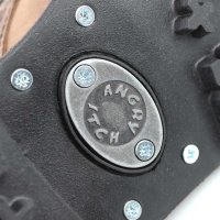 Angry Itch 08-Loch Leder Stiefel Vintage Braun Größe 39