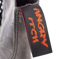 Angry Itch 08-Loch Leder Stiefel Vintage Dunkelbraun Größe 40