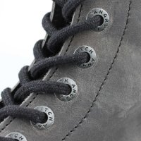 Angry Itch 08-Loch Leder Stiefel Vintage Grau Größe 36