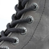 Angry Itch 08-Loch Leder Stiefel Vintage Grau Größe 38