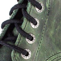 Angry Itch 08-Loch Leder Stiefel Vintage Grün Größe 38