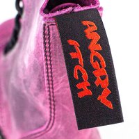 Angry Itch 08-Loch Leder Stiefel Vintage Pink Größe 36