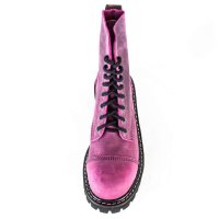 Angry Itch 08-Loch Leder Stiefel Vintage Pink Größe 38