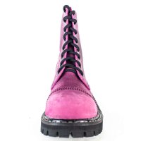 Angry Itch 08-Loch Leder Stiefel Vintage Pink Größe 38