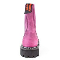 Angry Itch 08-Loch Leder Stiefel Vintage Pink Größe 44