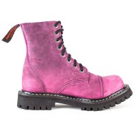 Angry Itch 08-Loch Leder Stiefel Vintage Pink Größe 48