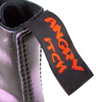 Angry Itch 08-Loch Leder Stiefel Violet Rub-Off Größe 36