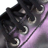 Angry Itch 08-Loch Leder Stiefel Violet Rub-Off Größe 40