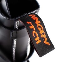 Angry Itch 10-Loch 3-Straps Leder Stiefel Schwarz Größe 36