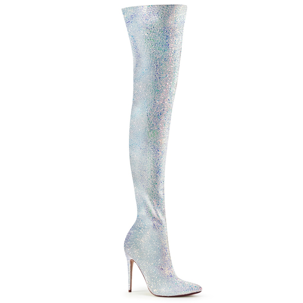 COURTLY-3015 - PU Weiß Glitter