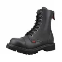 Angry Itch 08-Loch Vegane PU Stiefel Schwarz