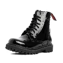 Angry Itch 08-Loch LIGHT Lackleder Stiefel Schwarz