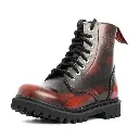 Angry Itch 08-Loch LIGHT Leder Stiefel Red Rub-Off