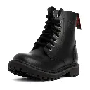 Angry Itch 08-Loch LIGHT Leder Stiefel Schwarz