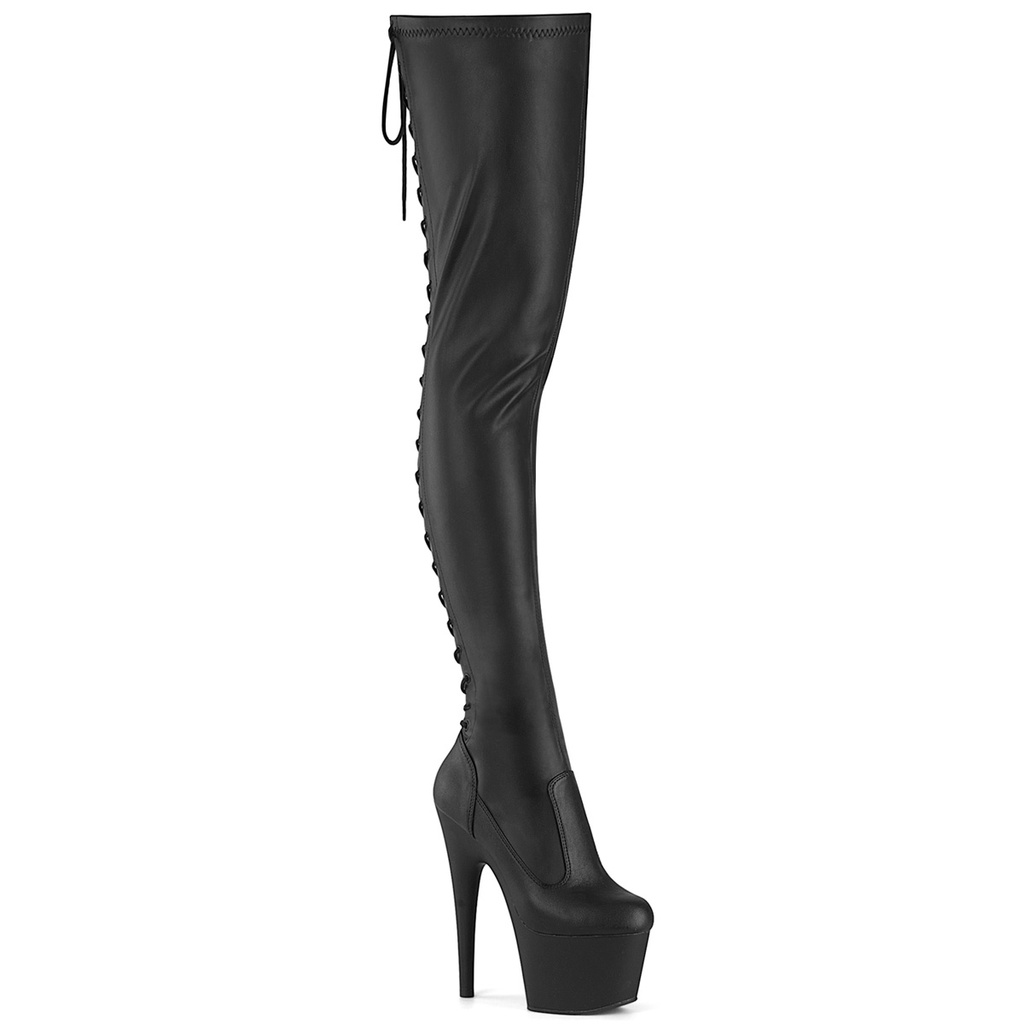 ADORE-3850 - Blk Str. Faux Leather/Blk Matte