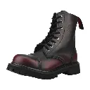 Angry Itch 08-Loch Leder Stiefel Burgundy Rub-Off