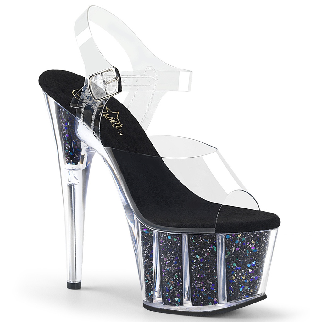 ADORE-708CG - Transparent  Schwarz Glitter