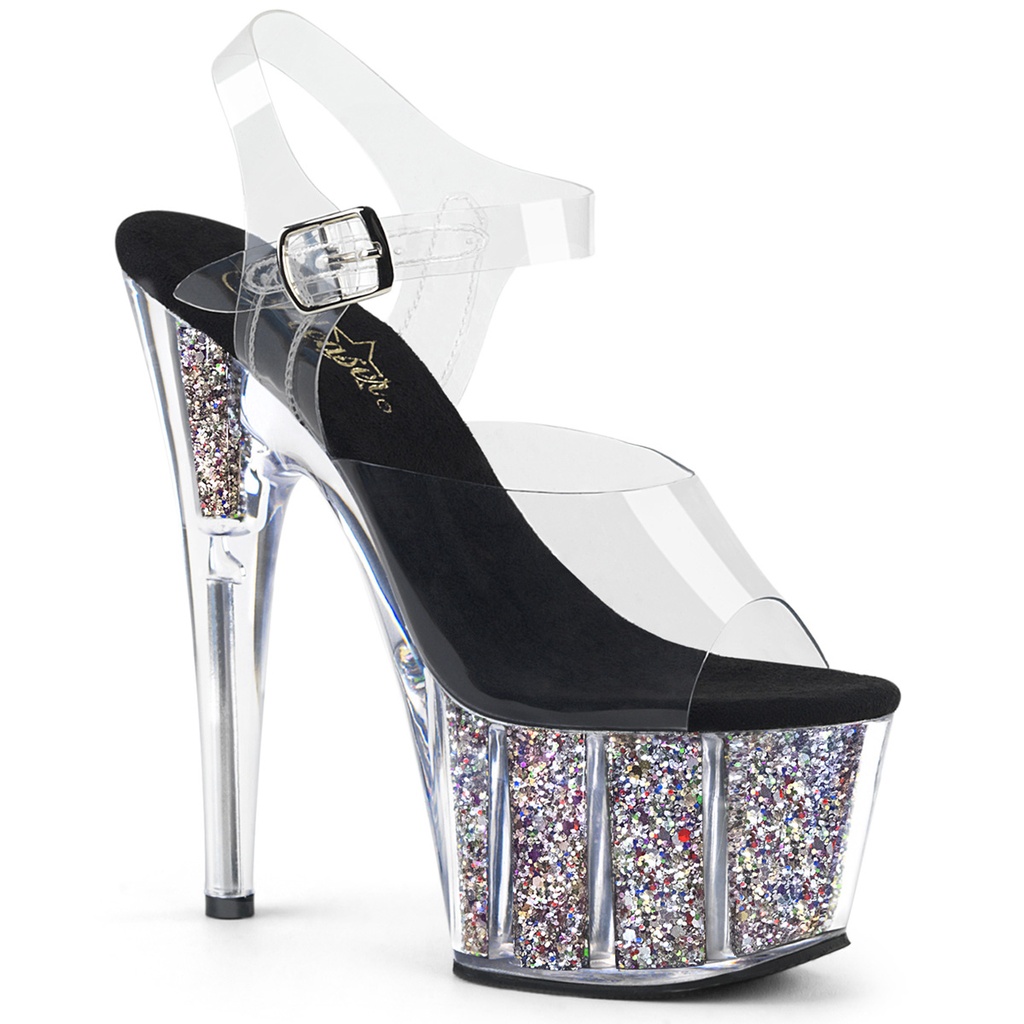 ADORE-708CG - Transparent  Silber Glitter
