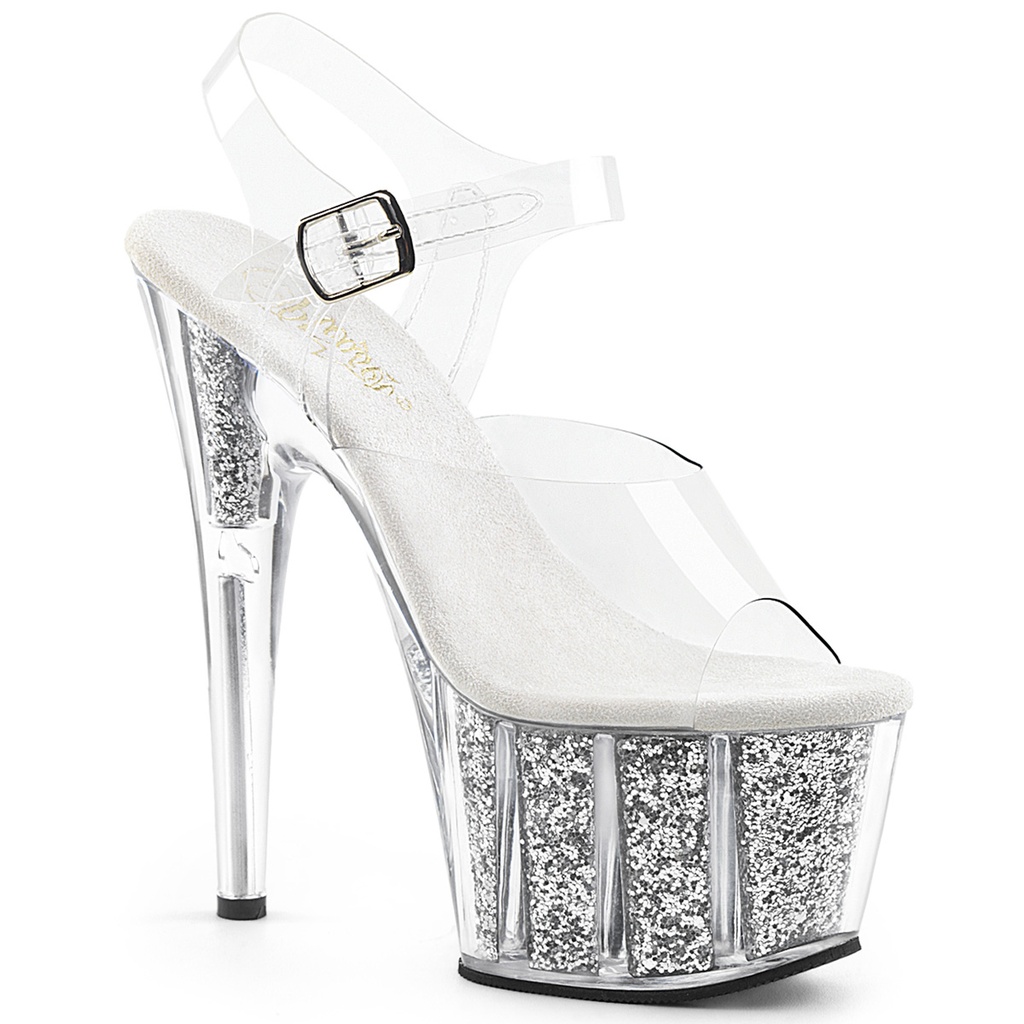 ADORE-708G - Transparent  Silber Glitter