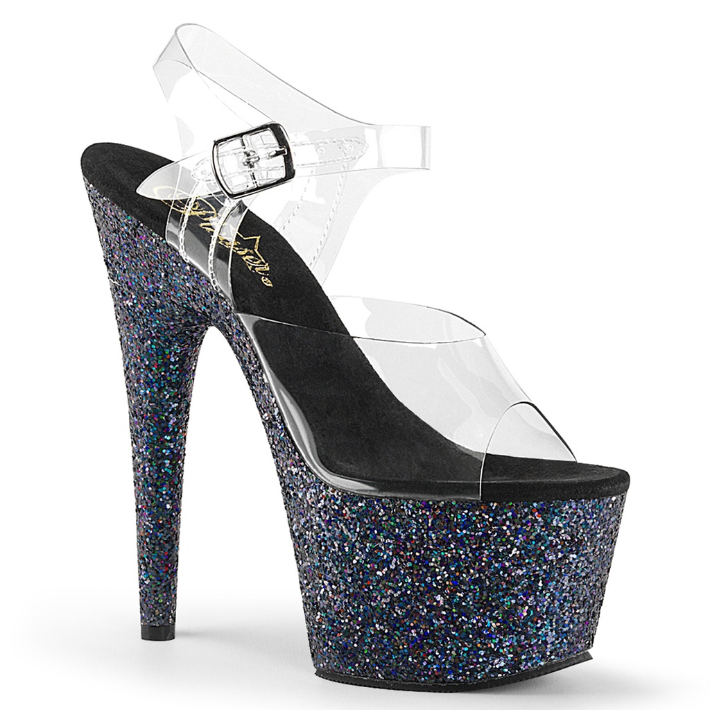 ADORE-708LG - Transparent  Schwarz Glitter