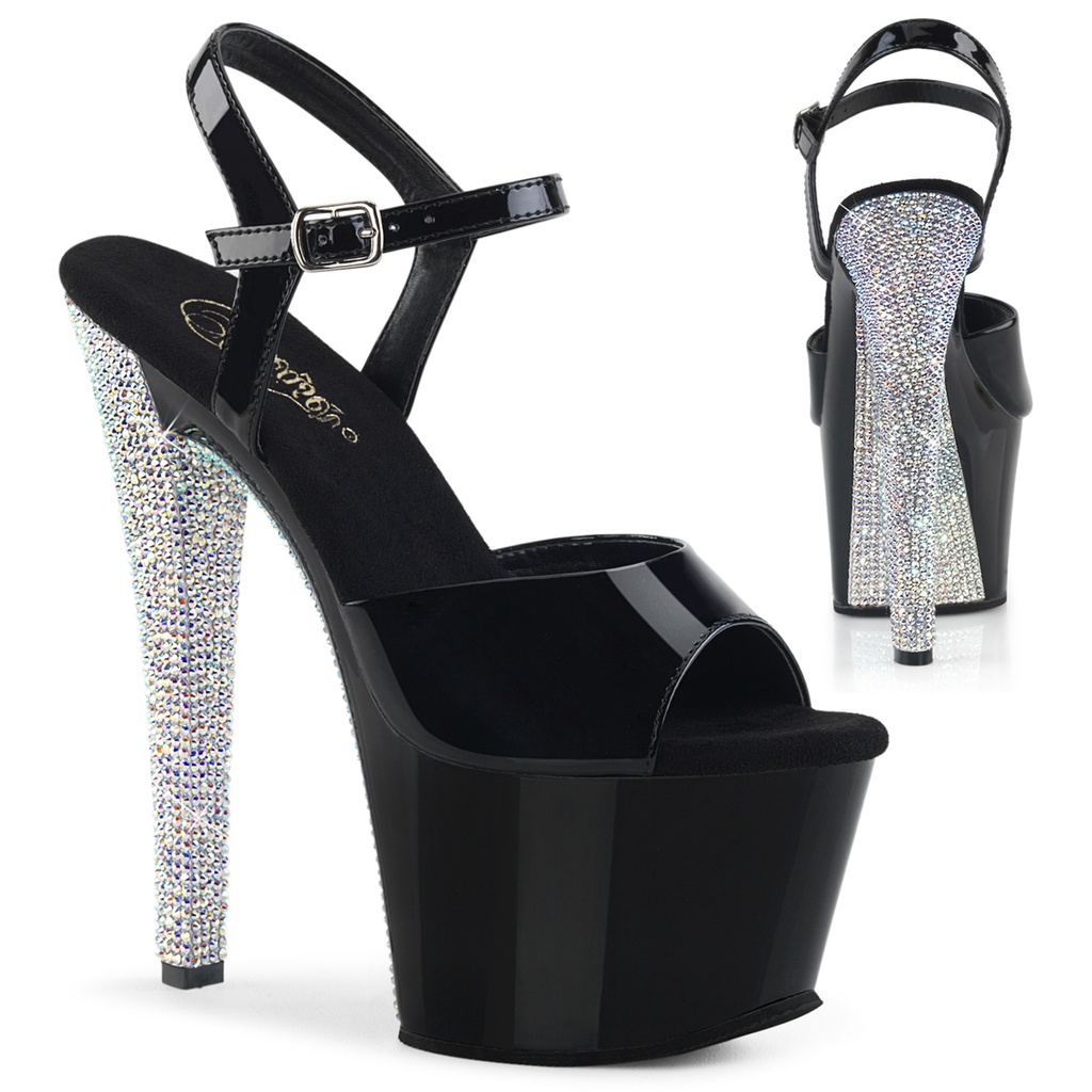 SKY-309CHRS - Lack Schwarz Silber Strass