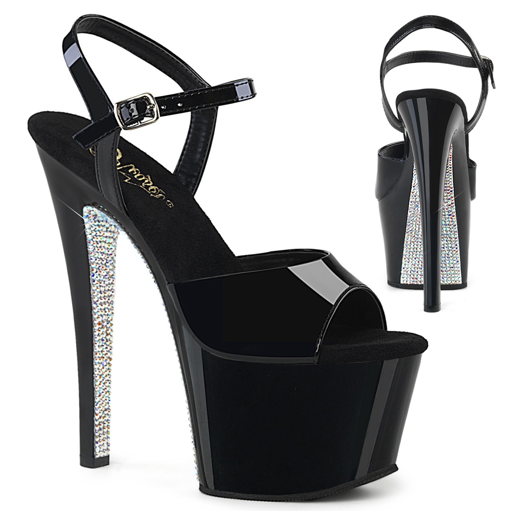 SKY-309CRS - Lack Schwarz Silber Strass