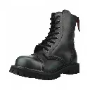 Angry Itch 08-Loch Leder Stiefel Dark Green Rub-Off