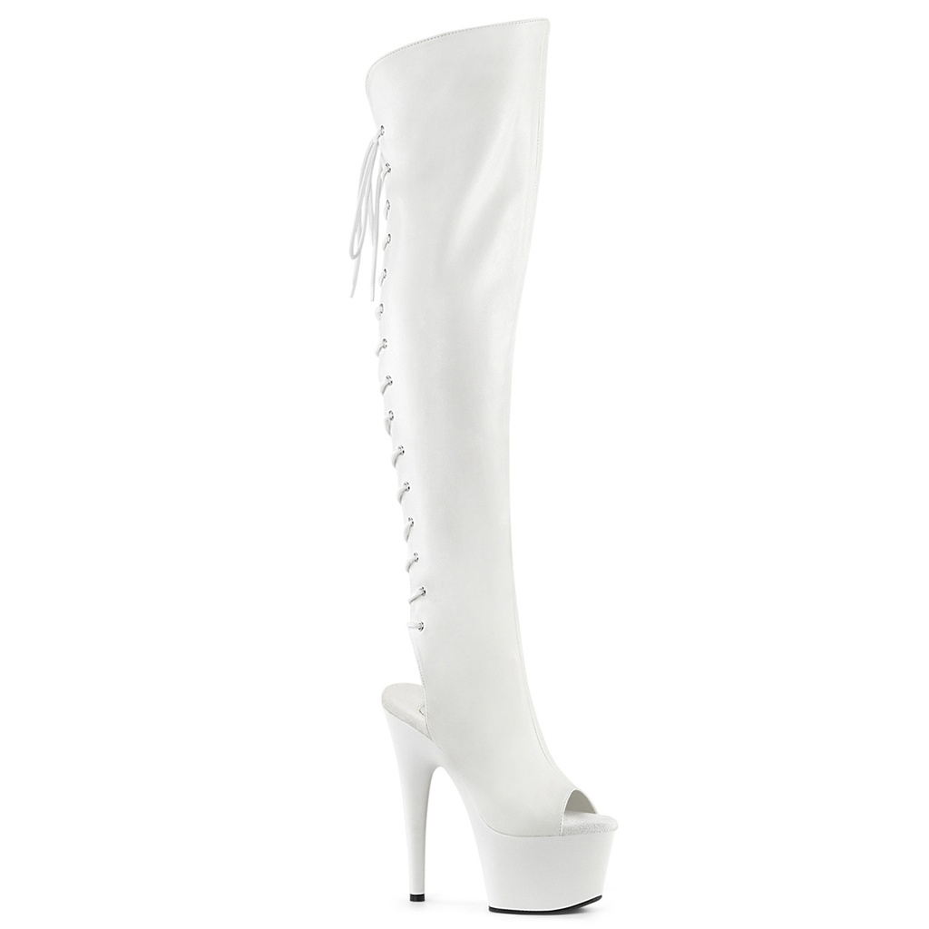 Pleaser Overknees ADORE-3019 Weiss
