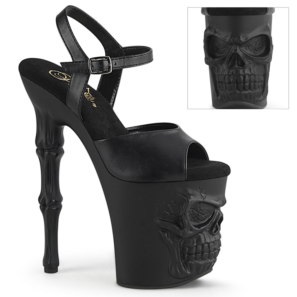 RAPTURE-809 - Blk Faux Leather/Blk Matte