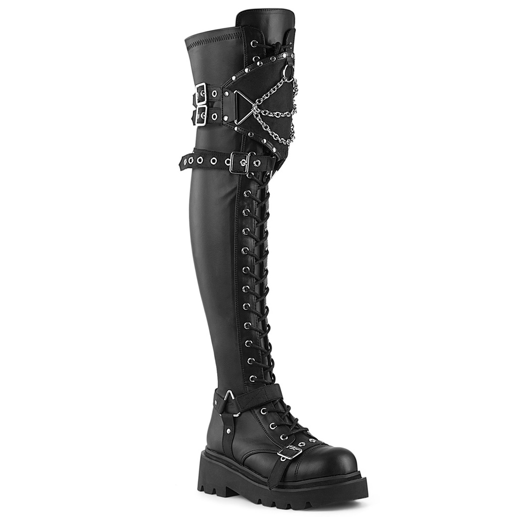 RENEGADE-320 - Blk Stretch Vegan Leather