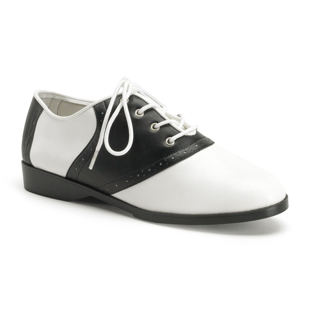 SADDLE-50 - PU Schwarz Weiß