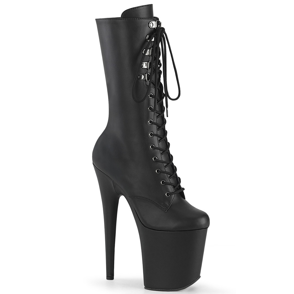 FLAMINGO-1054 - Blk Faux Leather/Blk Matte