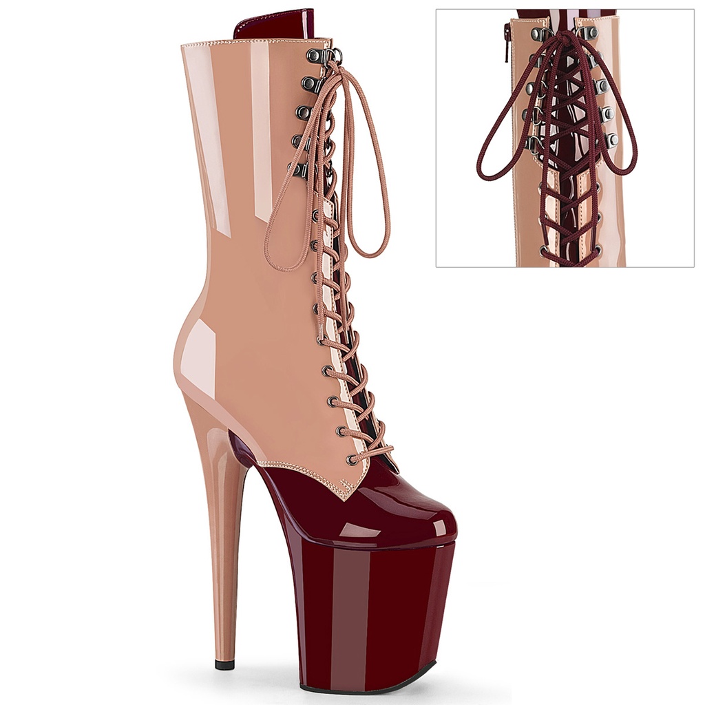 [FLAM1054DC/BH-BY/M-10] FLAMINGO-1054DC - Blush-Burgundy Pat/Blush Burgundy (40/41 US10)