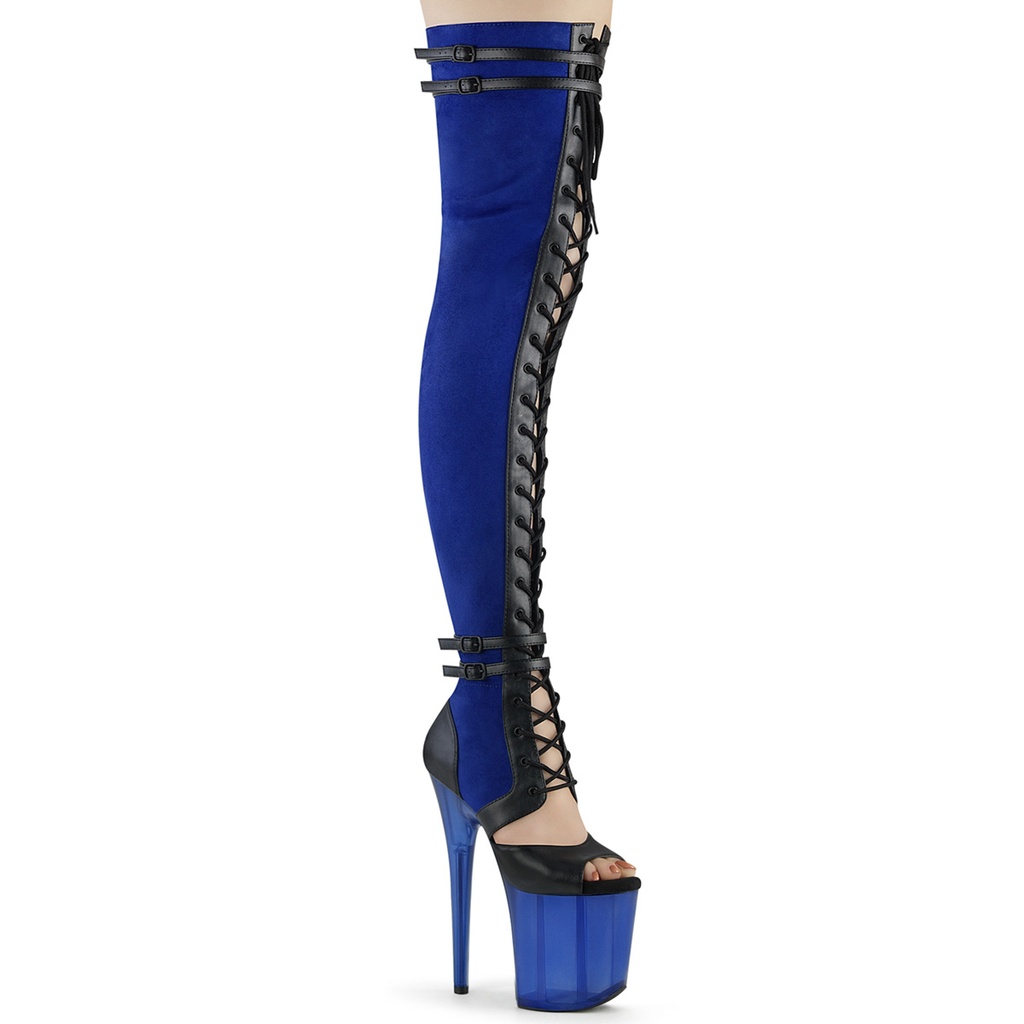 [FLAM3027/BLUFS-BPU/B-10] FLAMINGO-3027 - Blue Faux Suede-Blk Faux Leather/Frosted Blue (40/41 US10)
