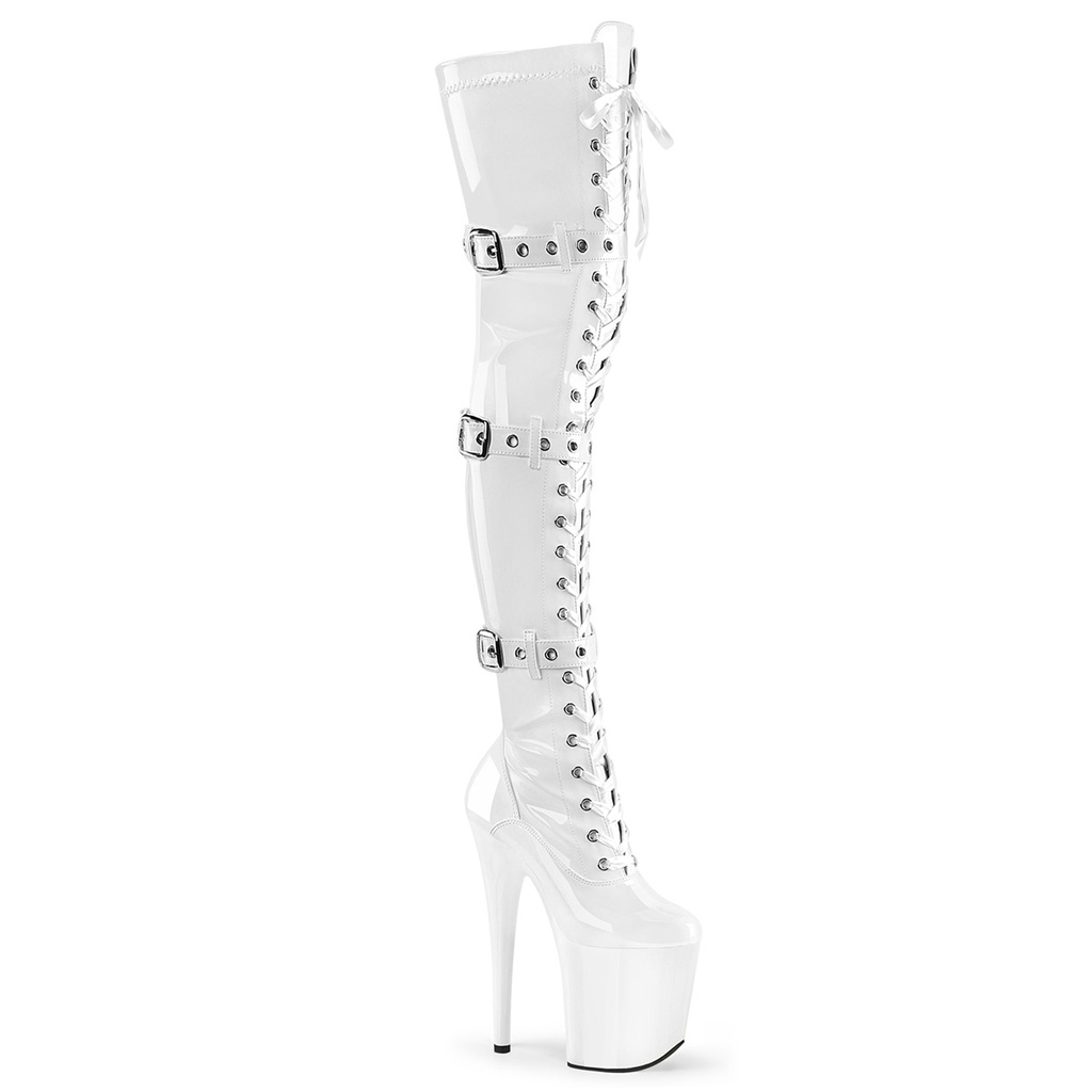 [FLAM3028/W/M-10] FLAMINGO-3028 - Wht Str. Pat/Wht (Gr.40/41)