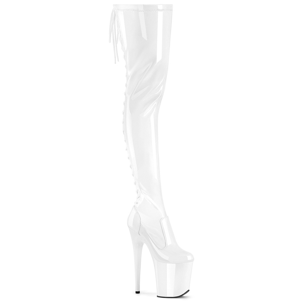 [FLAM3850/W/M-10] FLAMINGO-3850 - Wht Str. Pat/Wht (40/41 US10)