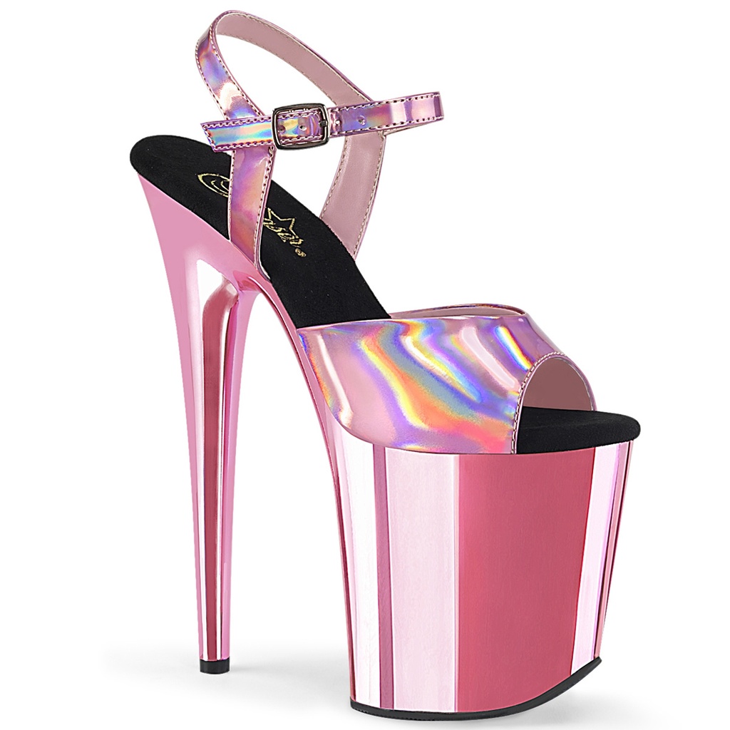 FLAMINGO-809HG - Lack Baby Pink Hologramm Chrom
