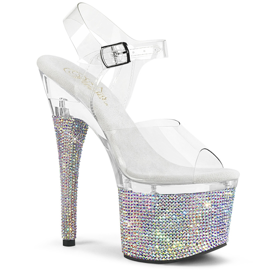 ESTEEM-708DM - Transparent  Silber Strass